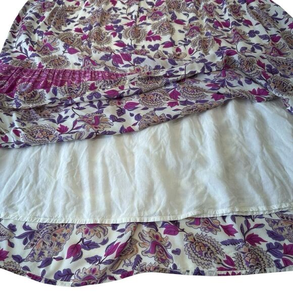 Ba&sh YSEE Purple Floral Print Woven Lightweight Summer Midi Dress, 1/4 - Picture 9 of 15